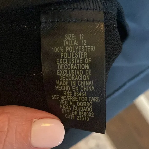 Sandra Darren Black Ruffled 3/4 Sleeve Blouse - Picture 7 of 7